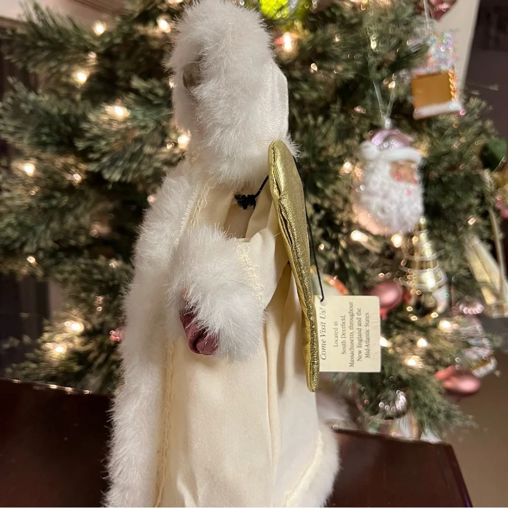 Yankee Candle vintage angel tree topper cream pink gold